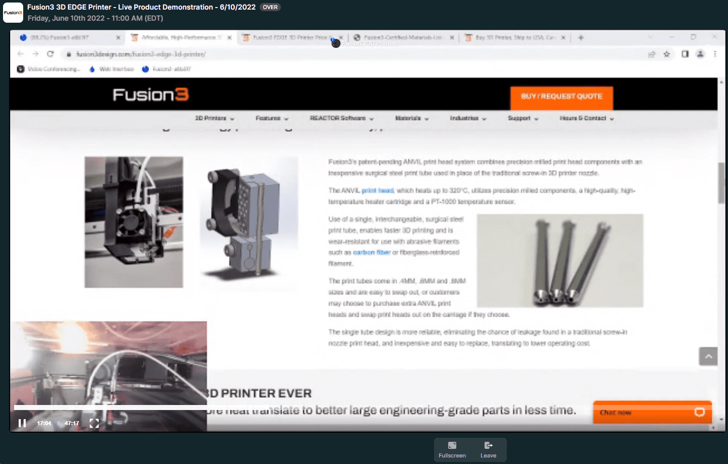selling products with live video