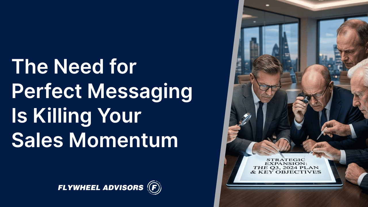 the need for perfect messaging is killing your sales momentum cover